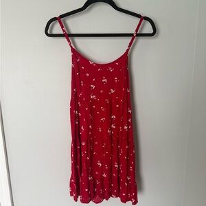 Hollister Red Floral Strappy Dress